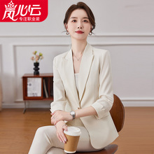 白色西装套装女夏季2025新款高级感职业气质正装西服外套薄工作服