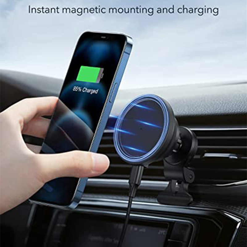 Suitable for Iphone12 Car Magnetic Wireless Power Bank Magsafe Pop-Up Charger 15W Fast