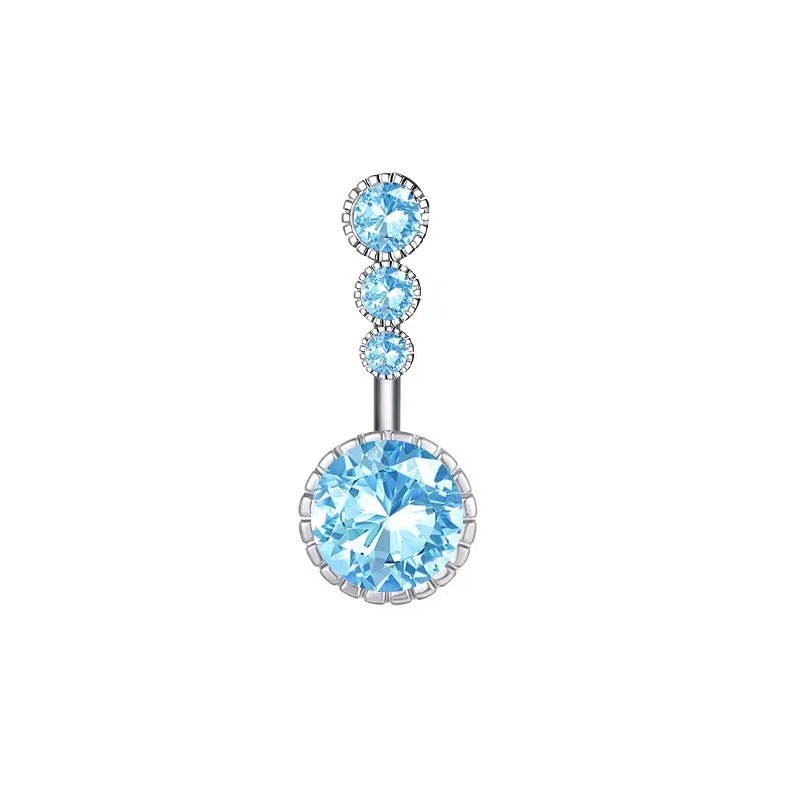 Butterfly Zircon Heart Pendant Navel Ring Stainless Steel Belly Button Piercing Jewelry for Women detail image 11