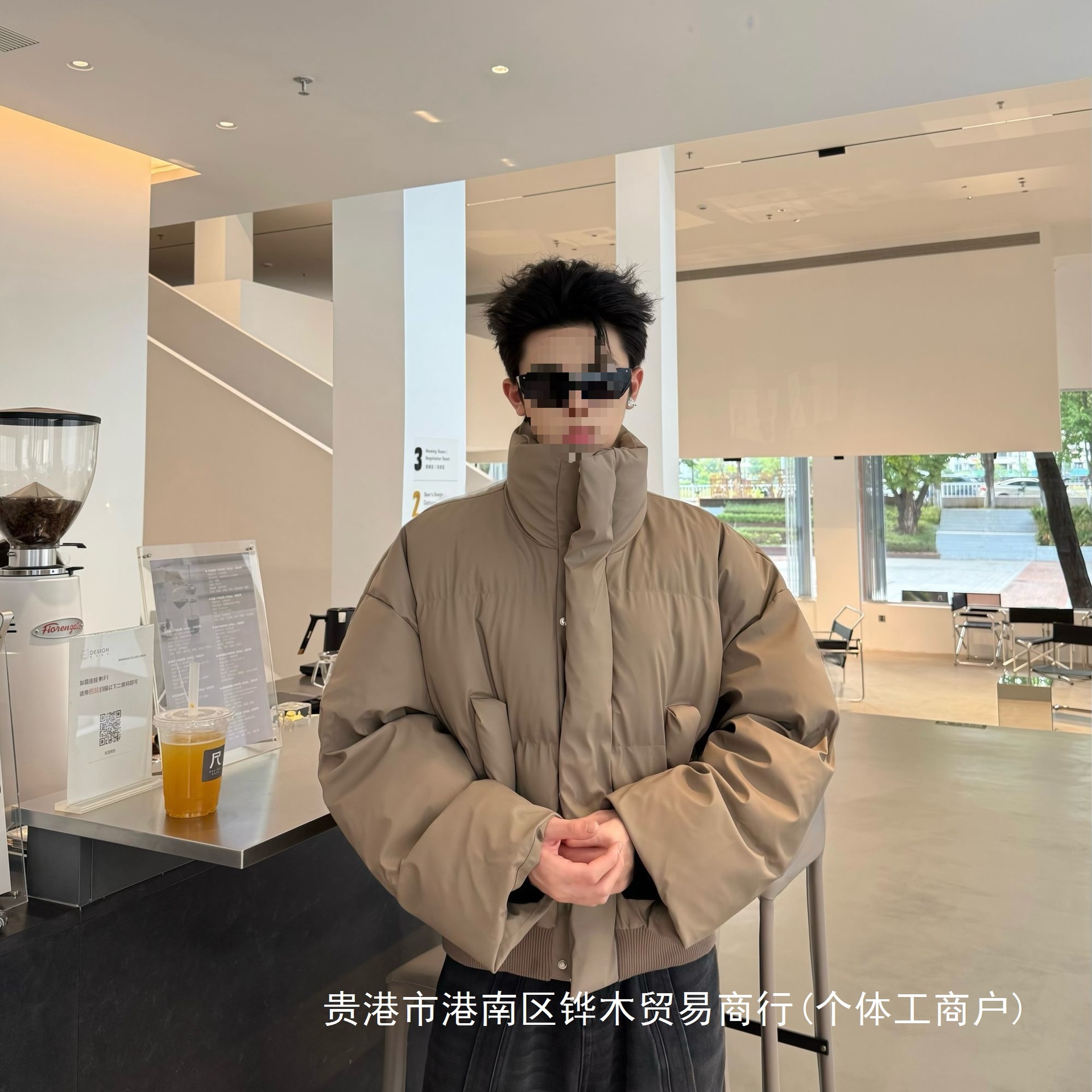 美式韩版短款棉服时尚立领加厚棉衣男冬季潮牌宽松面包服百搭批发