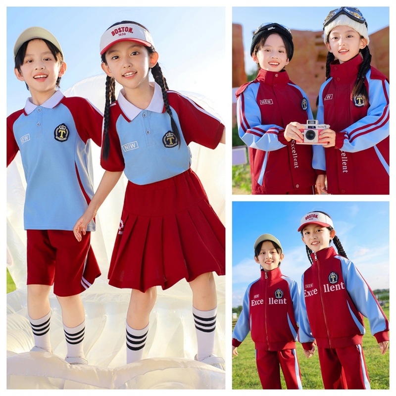 中小学生校服幼儿园园服秋冬班服运动套装儿童学院风冲锋衣四件套|undefined