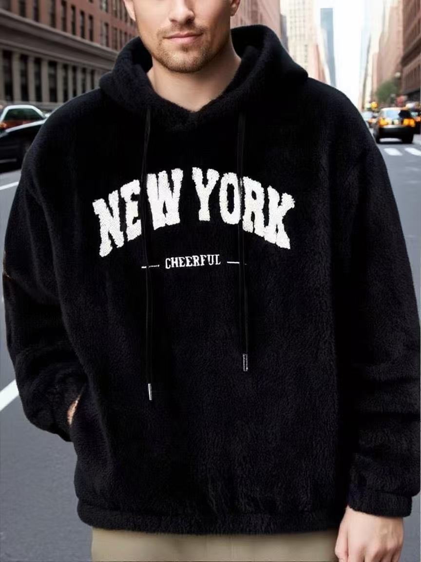 Nueva impresión transfronteriza europea y americana marca de marea independiente estación 3D chaqueta de cuerda con capuz estilo deportivo casual chaqueta de hombre