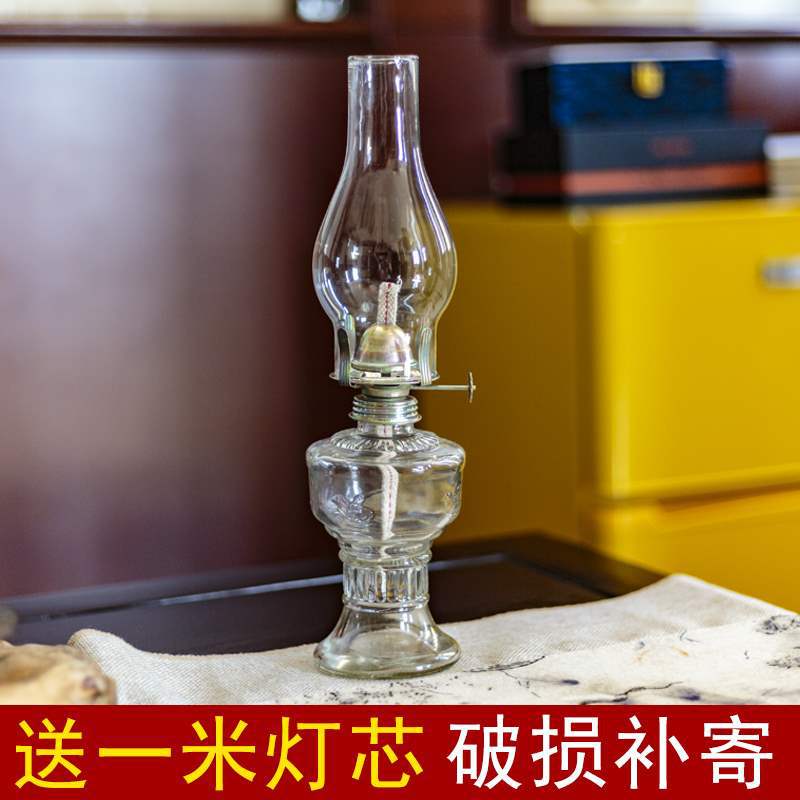 洋油灯复古老式煤用油老马灯乡村怀旧火水灯长明灯玻璃马灯