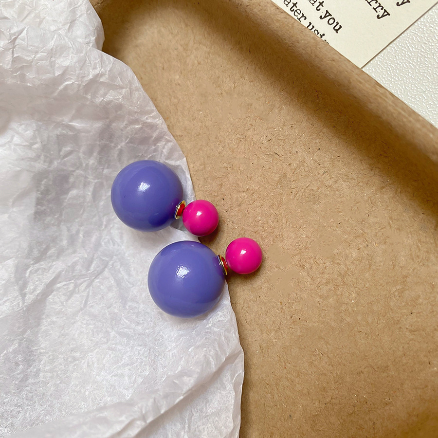 Pendientes de flores de color dopamina Pendientes dulces y frescos de primavera y verano Pendientes pequeños y elegantes de alta gama para mujer