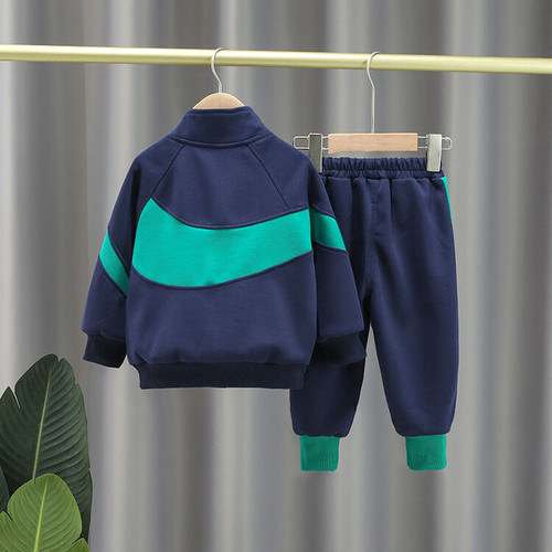 Boys' Set  Spring and Autumn New Children's Sports Cardigan Two-Piece Set for Young Children, Overseas Trade Children's Fashion