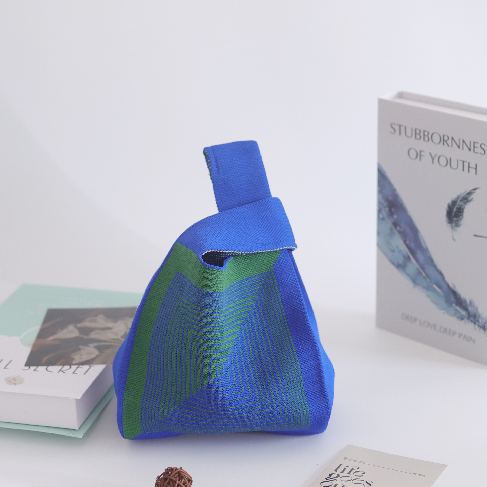 Bolso de punto transfronterizo bolso de punto para mujer bolso de muñeca de todo fósforo bolso Tote bolso tejido de poliéster bolso panda