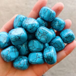 2-3cm Turquoise Optimized Turquoise Decoration Material Fish Tank Flower Pot Baked Turquoise