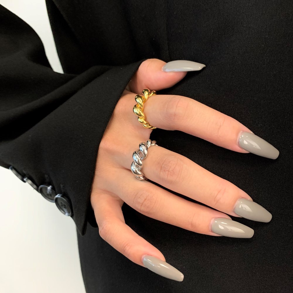 Fashion Solid Color Sterling Silver Plating Open Ring 1 Piece