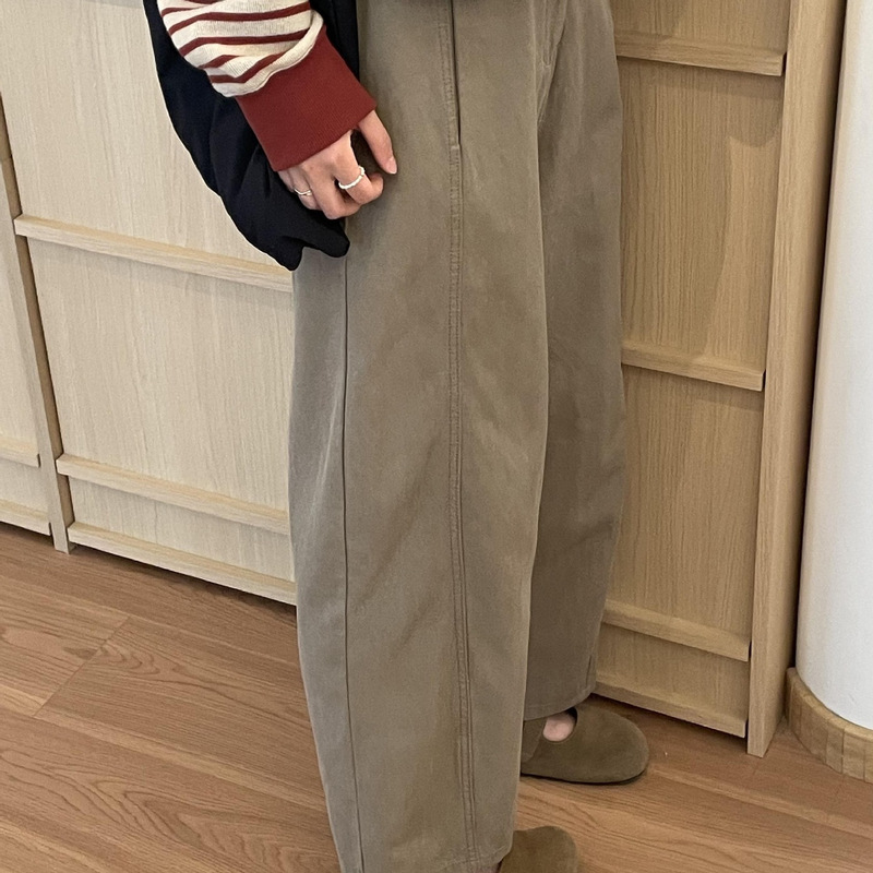 九分休闲直筒裤女大码秋季2025新款胖妹妹mm宽松显瘦工装阔腿裤子|undefined