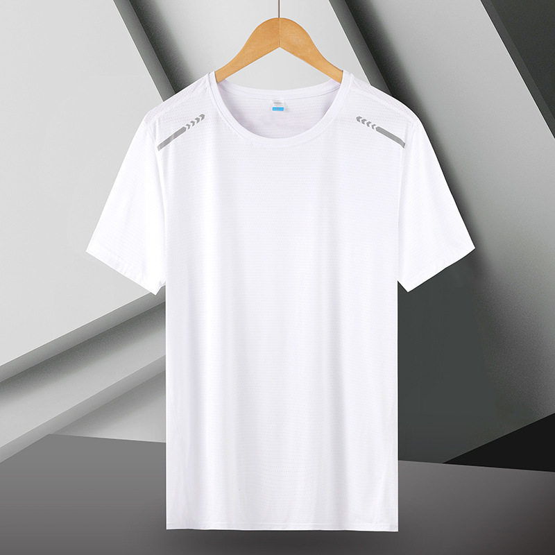 Men's Ice Silk T-Shirt Plus Size Men's Summer Women's Yoga Wear Ice Silk Short-Sleeved Men's and Women's Fitness Wear Sports Tops Men's Ice Silk T-Shirt Plus Size Men's Summer Women's Yoga Wear Ice Silk Short-Sleeved Men's and Women's Fitness Wear Sports Tops