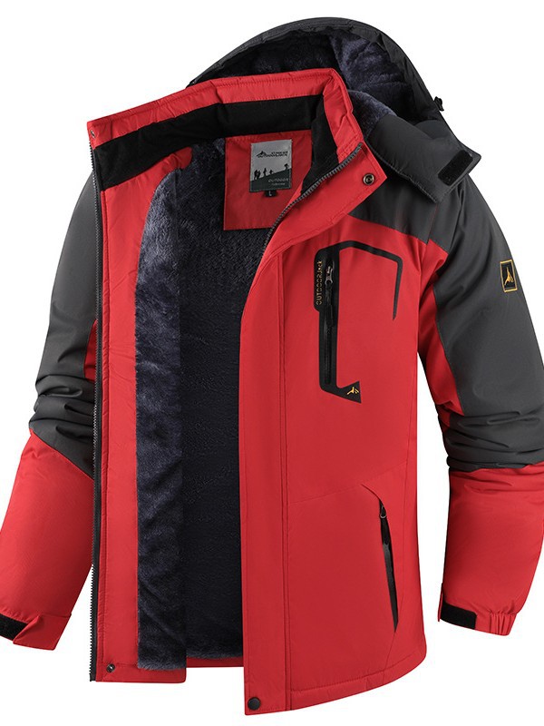 (Cross-border trading), travel windproof climbing winter fleece keep warm ski down jacket, plus size