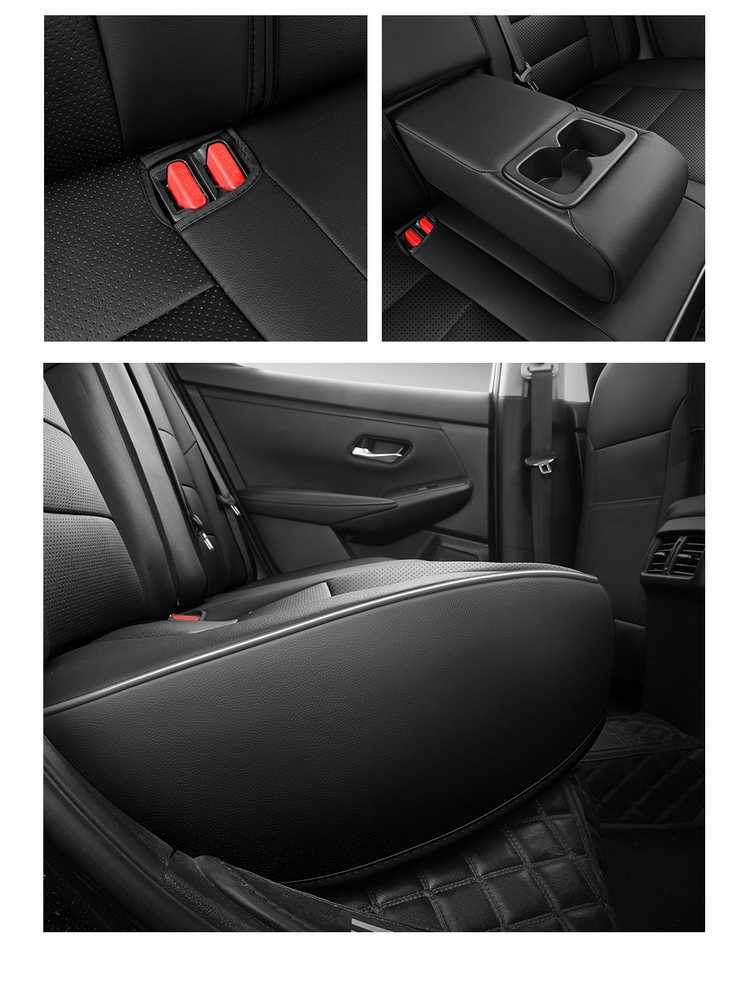 Specifically designed for the 2025 Nissan Sylphy, this is a genuine leather car seat cover for the 14th generation, providing all-season, full-coverage protection for the seats