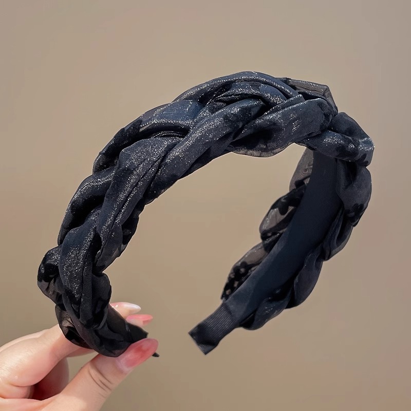Diadema alta para mujer, nueva colección 2026, accesorio para el cabello estilo Chanel francés, elegante banda ancha para el cabello.