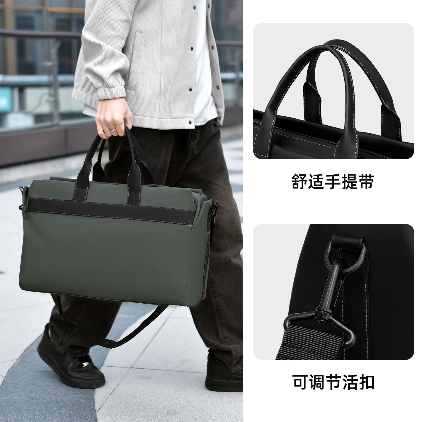 Bolsa de viaje de negocios para hombres simple bolso de computadora portátil versátil maletín de viaje de alto nivel