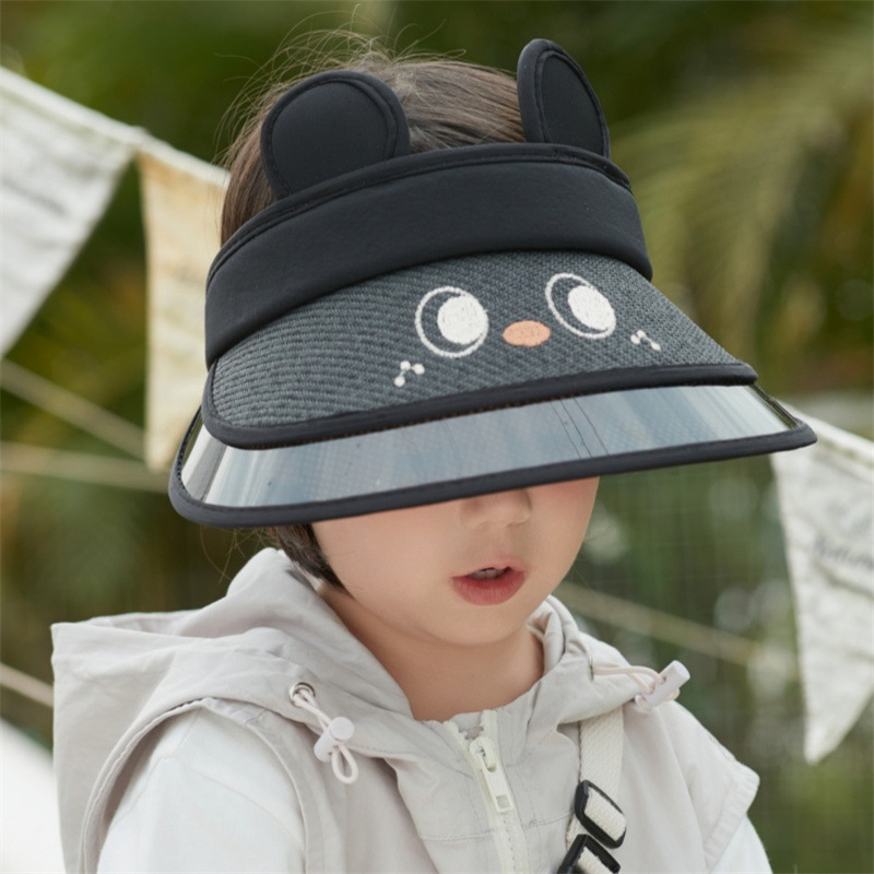 Children's Sun Hat Summer Empty Top Sunscreen Hat UV Cute Sun Hat Girls Outdoor Beach Hat
