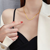 Necklace stainless steel, chain for key bag , pendant, internet celebrity, Korean style, simple and elegant design