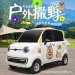 四轮代步电动车成人家用女士电轿车油电两用迷你老头乐低速电瓶车