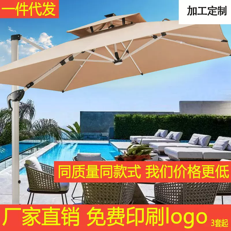 户外遮阳伞庭院伞别墅院子花园太阳伞商用外摆摊户外伞室外罗马伞