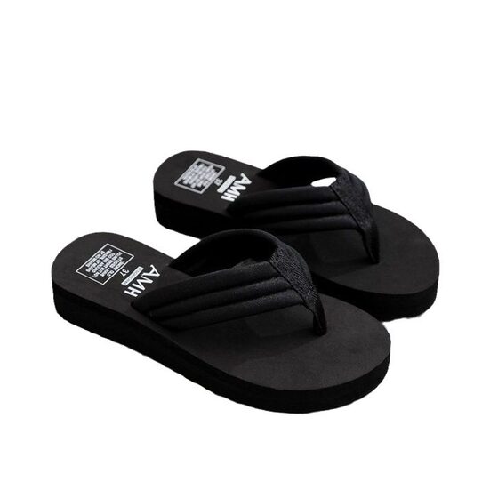 Outer Wear Slippers Women's Summer 2024 New French Style Flat Wedge Heel Height-Increasing Flip-Flops Women's Casual Flip-Flops