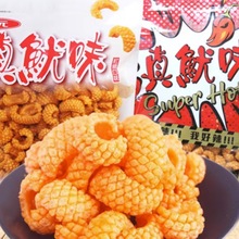包邮台湾进口零食真鱿优味鱿鱼卷膨化食品大袋装180g为溢