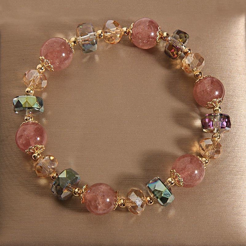 Браслет с подвеской и цветочным стилем light-luxury, crystal bead charm, 20 г