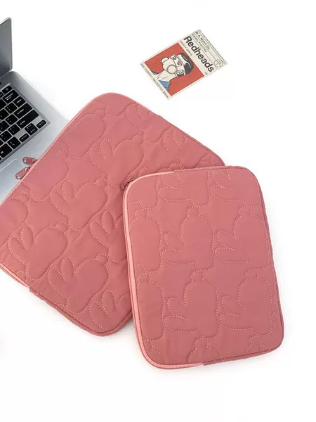 Korean-style cute rabbit quilted tablet bag 11inch 13inch lightweight portable laptop protective sleeve