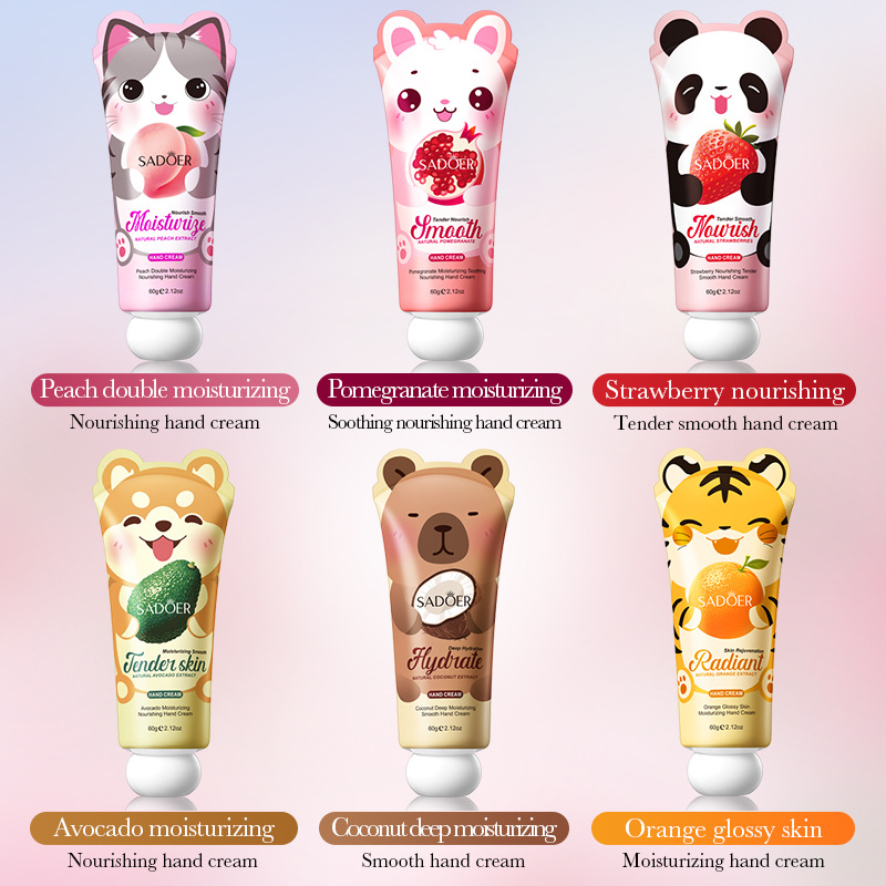 Inglés completo Sadoer Fruit Hydrating Calming Nutrition Hand Cream Series Otoño Invierno Humectante Hand Cream Comercio Exterior Transfronterizo