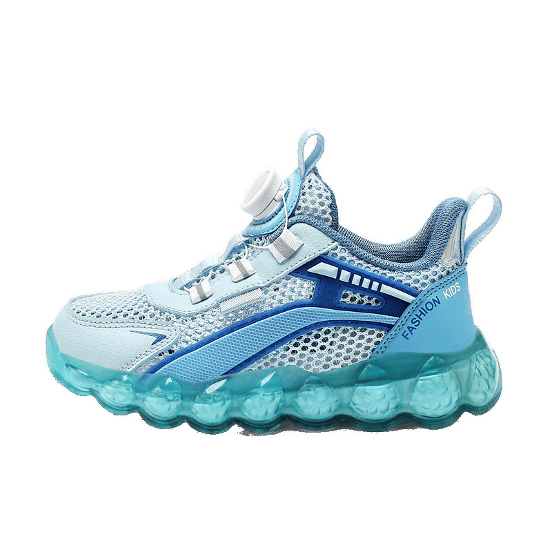 Zapatos para niños 2025 verano nuevo estilo zapatos deportivos para niños transpirables y antideslizantes para niños de mediana edad zapatos para niñas de malla grande de una sola malla marea