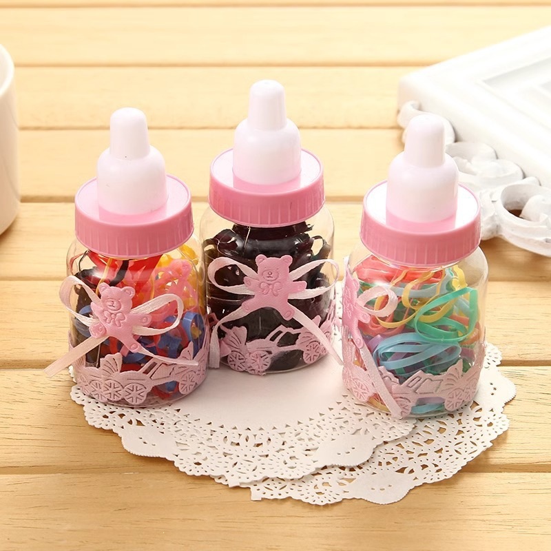 Baby color pequeño anillo de cabello no daña cabello chica cuerda de cabeza adorable tiras de goma desechables para el cabello duradero de alta elasticidad