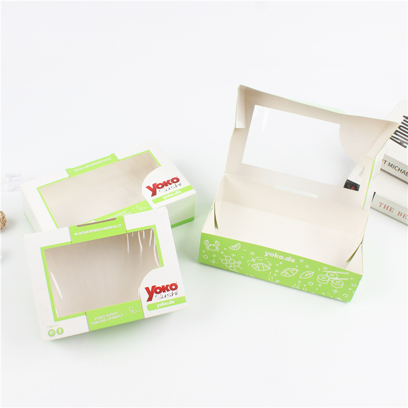 烘焙透明开窗免折叠马芬盒 西点甜品蛋挞纸盒蛋糕包装盒定 制