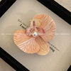 Advanced hair accessory, retro three dimensional hairgrip, high-quality style, french style, flowered