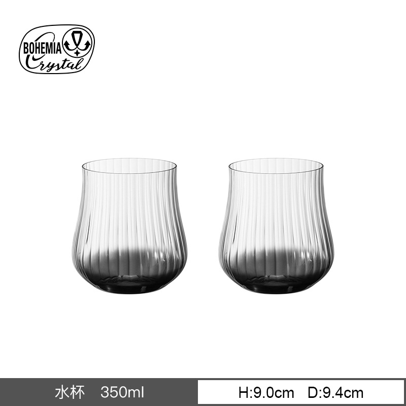 Vaso de cristal sin plomo importado de la República Checa, taza de pie alto vertical, simple nórdica, simple tulipán, vino tinto, agua doméstica image 22