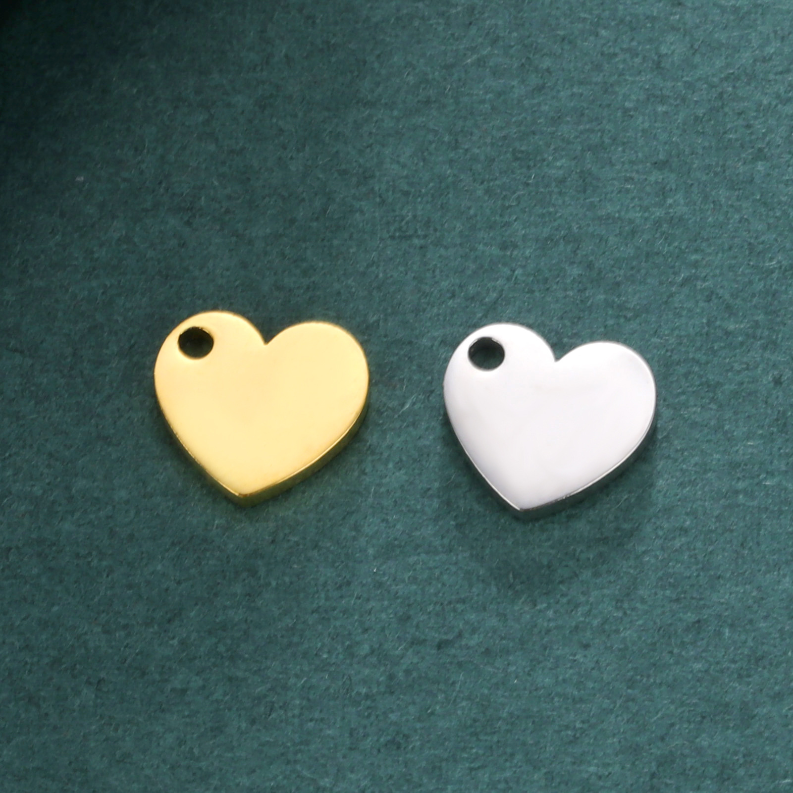 3g Weight Pendant Jewelry Making Type 18K Gold Plated Plating Material 1 Piece Stainless Steel 18K Gold Plated Heart Shape Polished Pendant