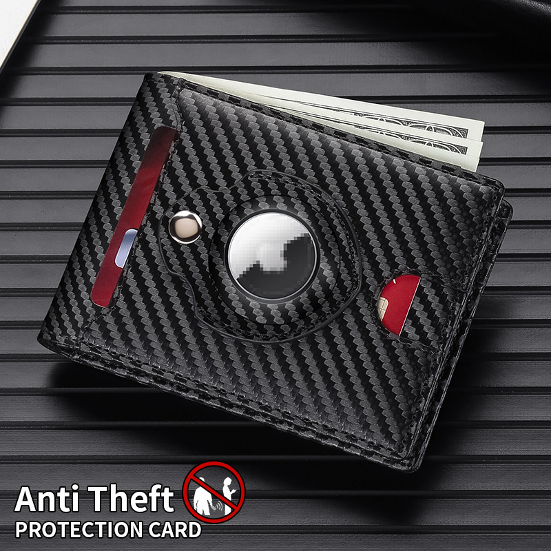 Amazon bolsa de tarjetas transfronterizas al por mayor portátil anti-robo cepillo anti-magnético clip de dólares Apple / Apple AirTag cartera para hombres