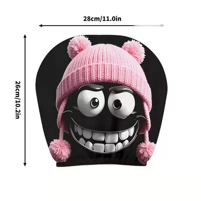 Universal seat cover, Expression Car Pillow Covers, Elastic Printed Pillow - pink-knitted-hat-double-sided-printing-1-pack