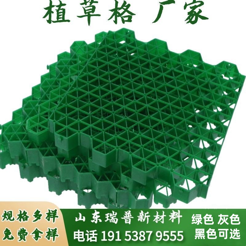 厂家供应 HDPE塑料植草格 园林绿化护坡草坪停车位用塑料植草格