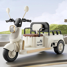 新品电动摩托车三轮车可坐大人男女宝宝车小孩充电双人遥控玩具车