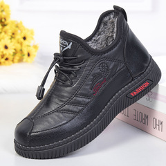 Old Beijing Cotton Shoes for Women - Winter Warmth Padded, Mid-Age and Elderly Mother Shoes, Thick Waterproof Warm Cotton Shoes for Grandmothers