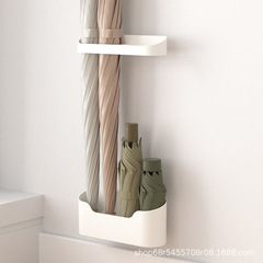Home entry long and short umbrella holder without drilling wall-mounted standing umbrella storage rack door behind drainage umbrella stand