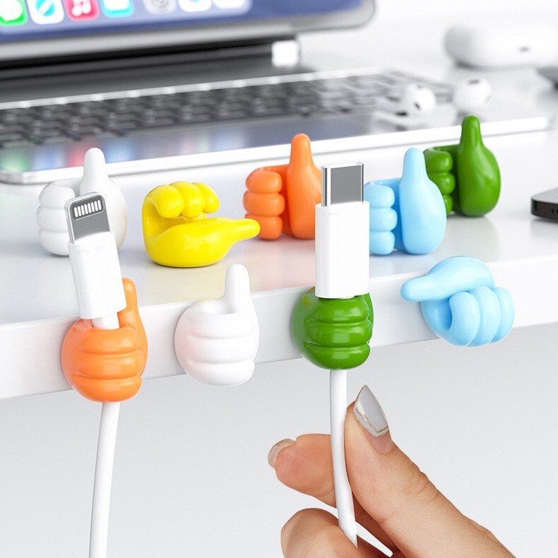 Charging Cable and Data Cable Organizer, Network Cable Management, Power Strip Cable Routing Tool, Desktop Self-Adhesive Clips, Mobile Phone Wire Holder