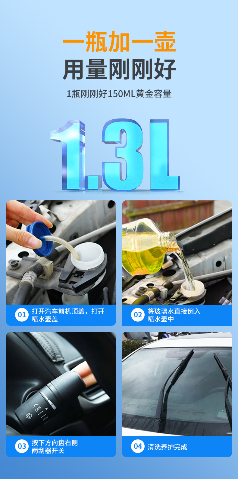 Antifreeze glass water car glass to oil film bun car wiper water winter minus 40 seasons universal