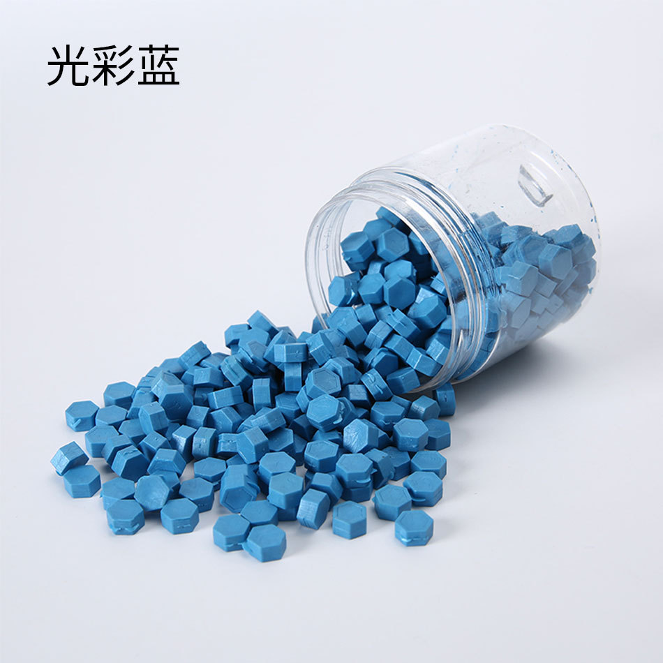 Macaron en caja de 50 colores, cera de pintura de fuego de color mixto, cera de botella granular mate, 60g, peso neto, aproximadamente 38g, sobre, cera sellada