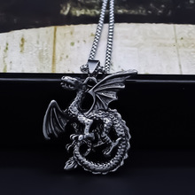 亚马逊热销新款挂饰项链霸气恶龙吊坠潮男朋克风项饰街头百搭饰品