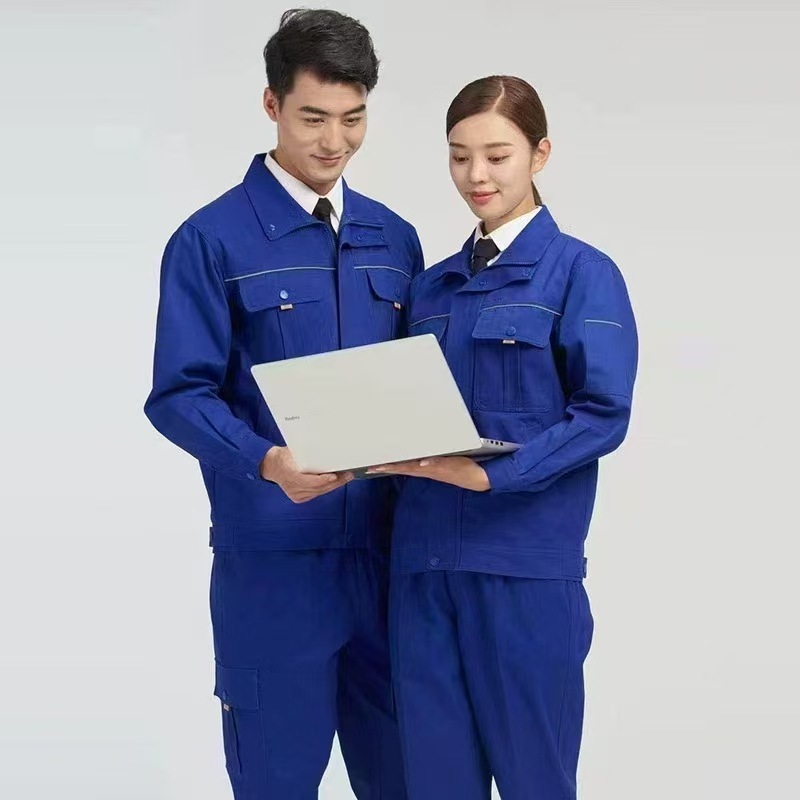 工作服套装男立领耐磨长袖电焊工厂车间加厚劳保印字春秋车间耐穿|undefined