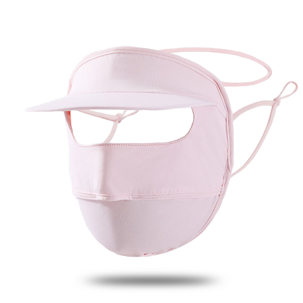 Máscara de protección solar de cara completa para damas cara de verano máscara de sombrero de Gini máscara de seda de hielo anti-ultravioleta todo en uno máscara transpirable