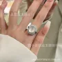 镀银直播冰种镶嵌女戒
