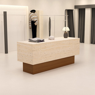 Simple Modern Clothing Store Island Table Women's Clothing Store Middle Display Counter Shoe Bag Display Cabinet