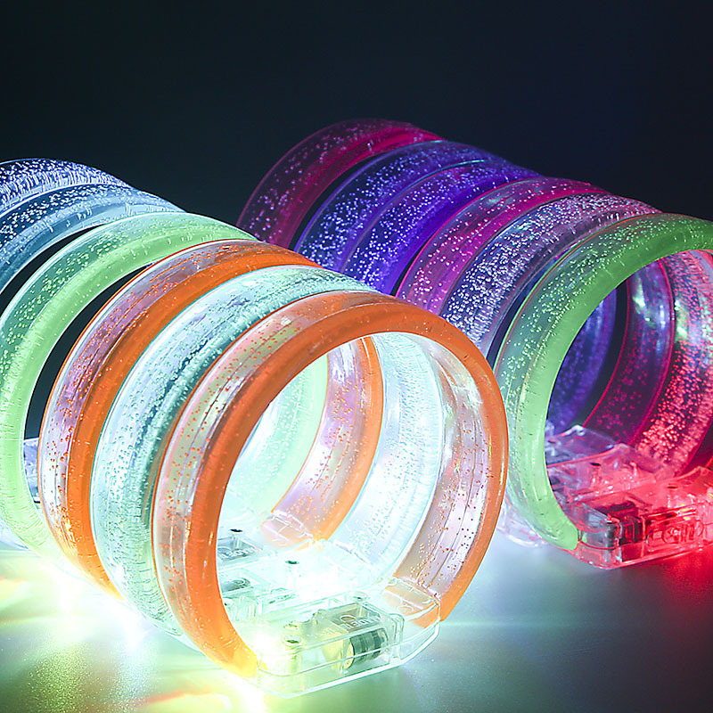 Brazalete luminoso de burbujas LED colorido flash brazalete de canto concierto reunión anual de ayuda accesorios brazalete de burbujas log