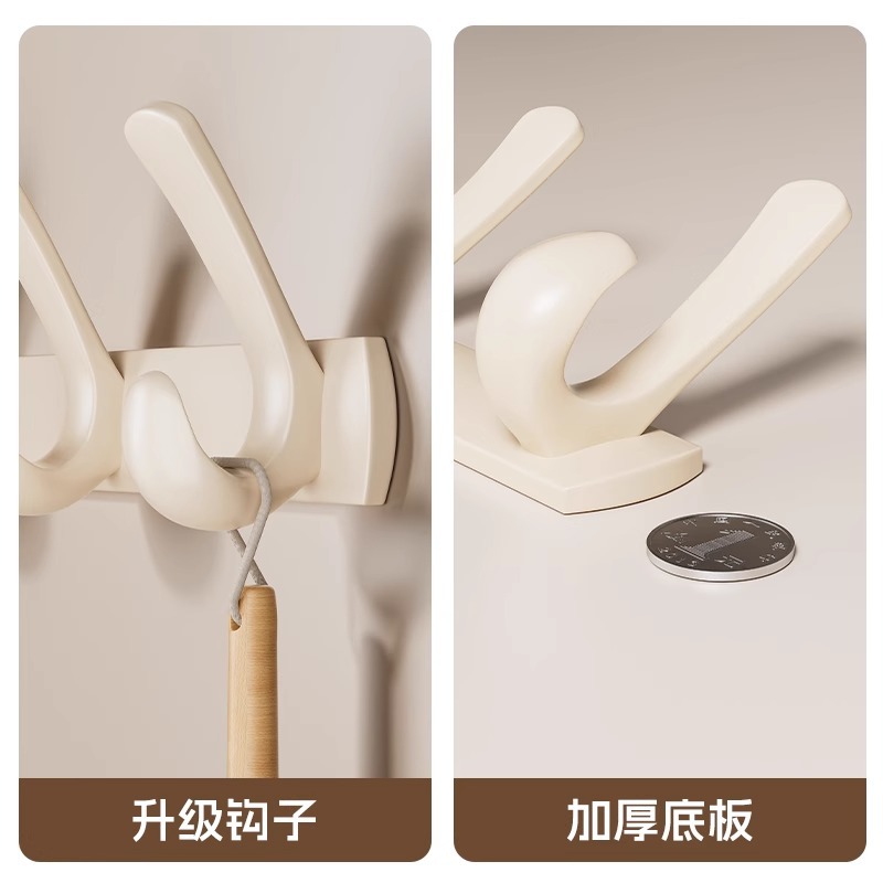 펀치없는 옷 후크 입구 문 뒷옷 후드 후크 벽 입구 입구 옷 옷걸이 벽걸이 장착 랙 후크