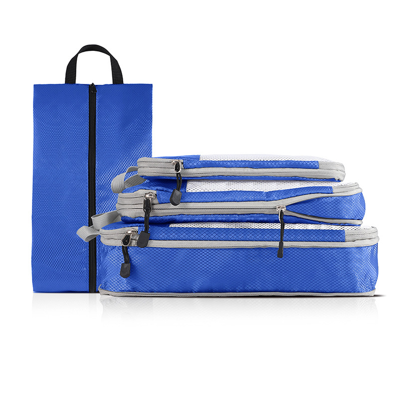 Viaje plegable bolsa de almacenamiento traje de malla visual equipaje trolley caso organizador bolsa